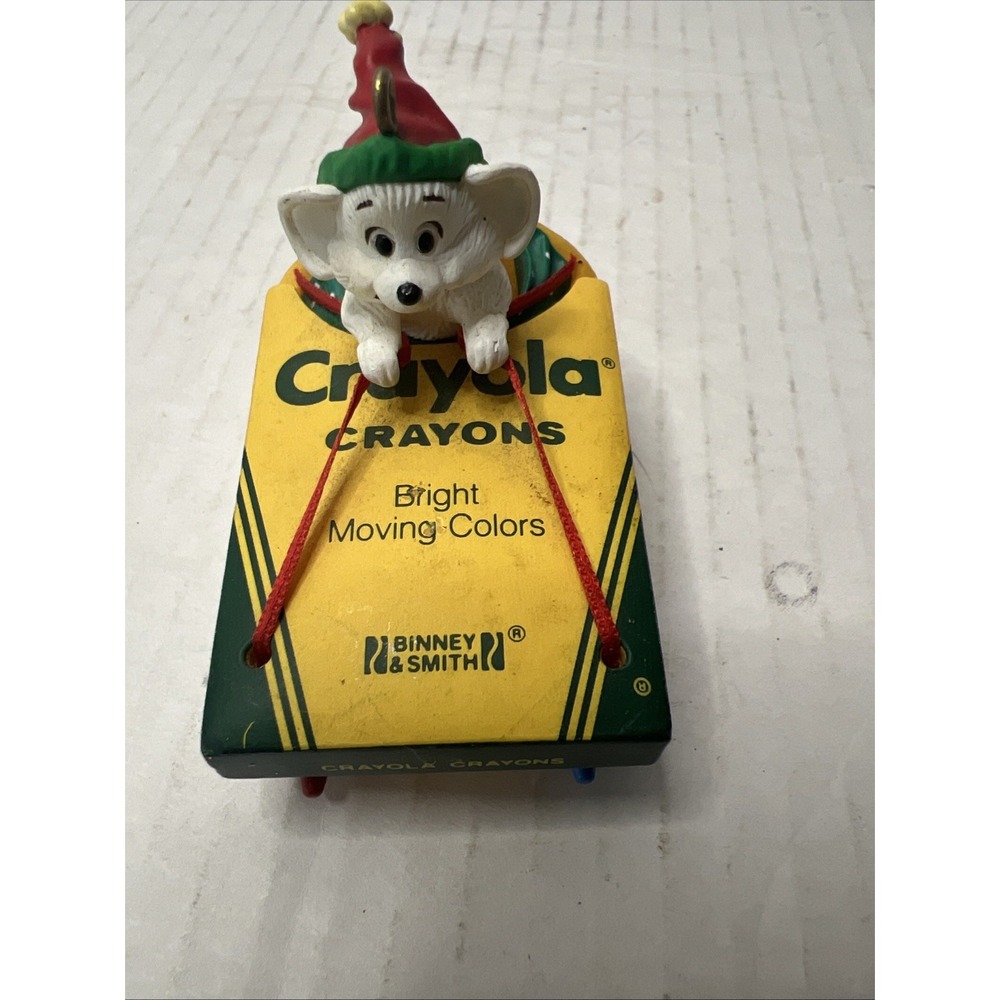 Vintage Hallmark Keepsake Ornament 1990 Crayola Bright Moving Colors Mouse Race